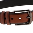 thumbnail image 4 of Mens Solid Color Pin Buckle Leather Belts Waist Straps Jeans Pants Belt Soft Brown, 4 of 8