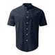 thumbnail image 2 of Camisas Manga Larga Hombre Camisa superior sólida de primavera y verano para hombre, camisa informal de algodón y lino con cuello levantado, camisa de manga corta de vacaciones de talla (Navy, M), 2 of 4