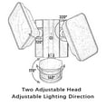 thumbnail image 3 of LED Flood Security Light with GFCI Outlets& Motion Sensor, Dusk to Dawn, 28W, Adjustable 2-Head, Wet Location, 5000K Daylight, ETL Listed, White, 3 of 9