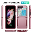 thumbnail image 6 of TECH CIRCLE for Samsung Galaxy Z Flip 6 Case, Slim Hybrid 2-In-1 Hard PC Soft TPU Dual Layer Heavy Duty Rugged Shockproof Protective Lightweight Case for Samsung Galaxy Z Flip 6,Pink+Rose, 6 of 8