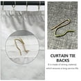 thumbnail image 4 of Pungan Curtain Hook 50 Metal Curtain Hooks for Drapes - Shaped Drapery Hook - Golden,0.98"X0.59"X0.08", 4 of 11