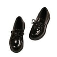 thumbnail image 2 of Ynynloco Girls Patent Leather Slip-On Penny Loafers Flats Bow Tassel Oxfords Dress Shoes, 2 of 6