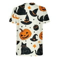 thumbnail image 5 of Blusas y camisas de manga corta y cuello redondo para hombre. Blusas/camisetas de manga corta con cuello redondo y estampado de Halloween para hombre. Blusa para hombre., 5 of 5