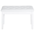 thumbnail image 5 of White Faux Leather Bench / Solo or Duet Piano Playing / Light & Movable, 5 of 5