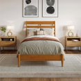 thumbnail image 2 of Savannah Twin XL Solid Wood Low Profile Platform Bed in Light Toffee, 2 of 14