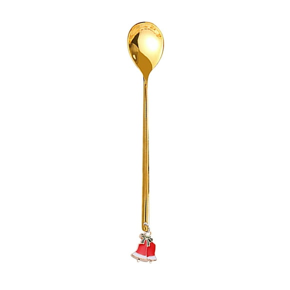 Ratfeit Coffee Spoons, Stirring Spoons, Tea Spoons Long Handle, Gold Teaspoons, Round Dessert Spoons, Ice Tea Spoons, Long Spoons for Stirring, Gold Espresso Spoons Stainless Steel