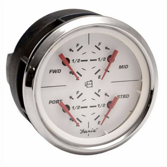 Faria Boat Multi Ballast Gauge GF0127A | 3 1/4 Inch White Silver