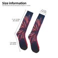 thumbnail image 2 of Fotbe Fireworks3 Calcetas Divertidas Estampadas para Hombre y Mujer, Calcetas de Algodón hasta la Rodilla para Caminar, Correr, Enfermería y Embarazo, 2 of 6