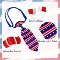 thumbnail image 3 of 3 corbatas ajustables para perro del 4 de julio, con diseño patriótico, con la bandera de EE. UU., accesorios de aseo para gatos, para disfraces de niña y niño., 3 of 5