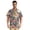 Hollywood Vibes, variant on Men's Short Sleeve Button Down Shirt, Wrinkle Free Casual Summer Beach Vacation Tops, Retro Poster Sea-fish, S-3XL