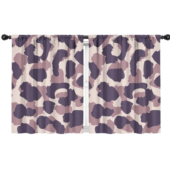 Blackout Kids Curtains,Pink and Purple Of Leopard Print Childrens Insulated Curtains Set Of 2,Bedroom Essentials,Toddler Room Decor 42"x54"