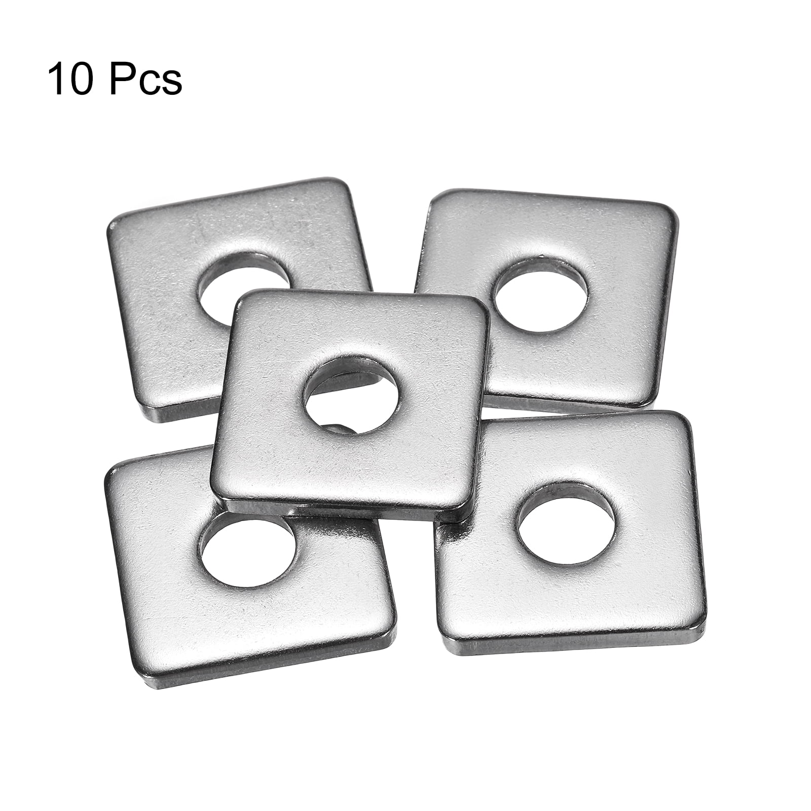 Square Washer, 10Pcs M10x30x30x4mm 304 Stainless Steel Square Plate Washers Flat Pad Spacer Gasket for Hardware Fastener