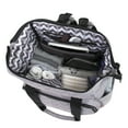 thumbnail image 5 of Fisher-Price Emerson Multi-Pocket Quilted Diaper Bag Backpack Tote with Matching Changing Pad, Insulated Bottle Compartment, Electronics Pocket and Stroller Straps in Heather Gray, 5 of 8