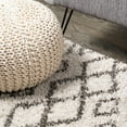 thumbnail image 6 of JONATHAN Y LONDON SHAG 2 x 8 Runner Rug, Algaida Moroccan Diamond - Beige/Dark Gray, SHG104A-28, 6 of 9