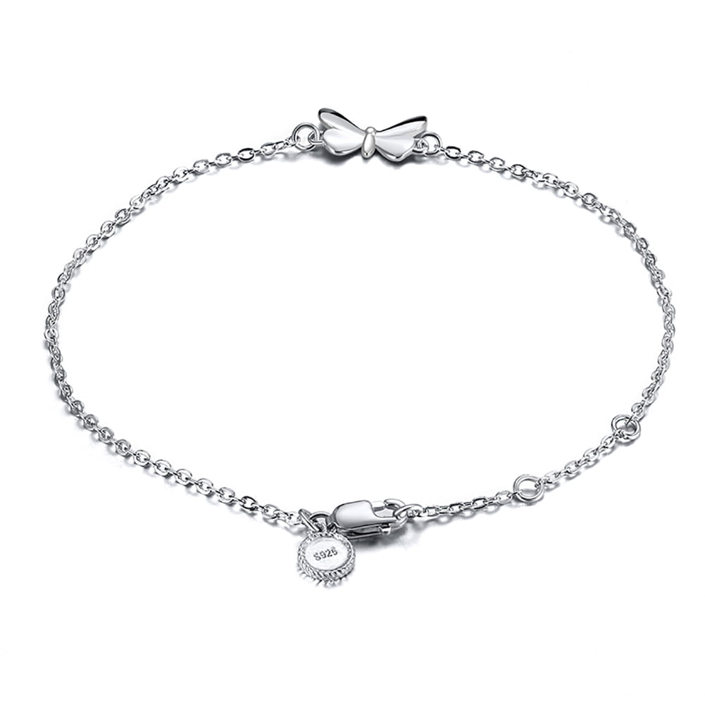 Butterfly Rolo Chain Bracelet Sterling Silver Girls Womens Ginger Lyne