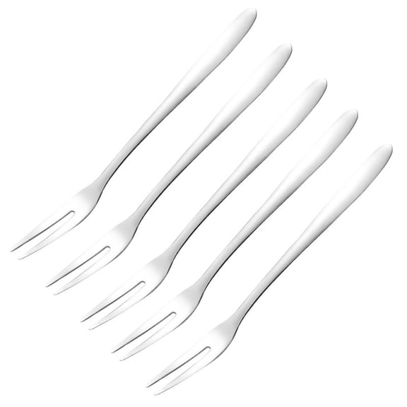 Saient Fruit Forks Appetizer Dessert Forks Salad Forks Beautiful Colorful Stainless-Steel Forks For Cake In Party Snail Fork Restaurant 5 Inch 5 Packs