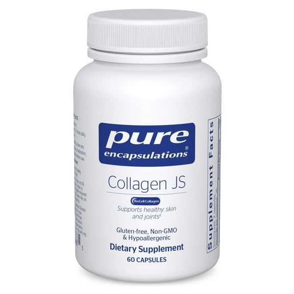 Pure Encapsulations Collagen JS - Skin & Joint Health* - 1,000 mg Hydrolyzed Biocell Collagen - Gluten Free & Non-GMO - 60 Capsules