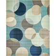 thumbnail image 1 of Unique Loom 3139816 Tapis Rectangulaire Chromatique de Bord de Mer 8 x 10 Pi, Bleu, 1 of 1