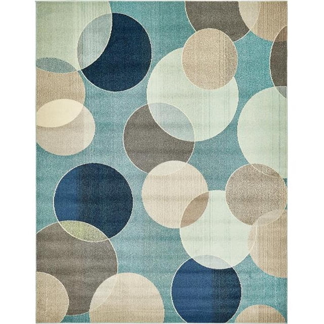Unique Loom 3139816 Tapis Rectangulaire Chromatique de Bord de Mer 8 x 10 Pi, Bleu