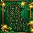 thumbnail image 6 of Fewfanhot Women's Shamrock Print Shorts Pajama Set, Soft Button Down Sleepwear for St.Patrick's Day, Two-Piece Pajamas, 6 of 6