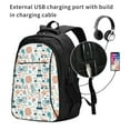 thumbnail image 2 of Salouo Eiffel Tower Pattern Extra Large Travel Laptop,Backpack with USB Charging Port College Backpack Business Work Bag Casual Daypack Fits for Men & Women, 2 of 7