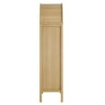 thumbnail image 3 of Pemberly Row Wood Tall Storage Display Cabinet with Rounded Arched Top in Oak, 3 of 4