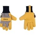 thumbnail image 3 of Kinco Men's Outdoor Knit Wrist Work Gloves - Insulated - 1 Pair, Yellow, Medium, 3 of 8