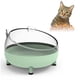 thumbnail image 4 of Cuenco para mascotas que evita resbalones, 4 pies, elevado, extraíble, sin rebabas, lindo plato para cachorros y gatos, para comida, agua, verde claro, 4 of 5