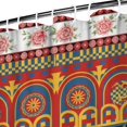 thumbnail image 3 of Pioneer Flower Floral Print Pattern Shower Curtain 84"x72", Bathroom Decorative Shower Curtain Set with 12 Hooks, Waterproof Washable, 3 of 6