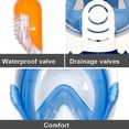 thumbnail image 3 of (Blue-S-M)Snorkel Mask Anti Fog Full Face Swimming Diving Scuba Goggle Anti Leak Protector, 3 of 5