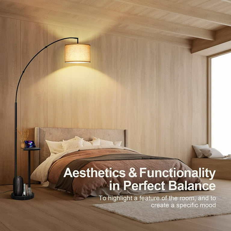 OUTON Arc LED Floor Lamp with Remote Control, Dimmable Modern Black 3 Light  Arched Tall Floor Lamp, …See more OUTON Arc LED Floor Lamp with Remote