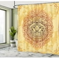 thumbnail image 5 of Ambesonne Savannah Shower Curtain, Lion Zodiac Astrology Art, 69"Wx84"L, Orange Yellow, 5 of 5