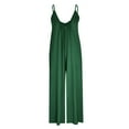 thumbnail image 4 of JGTDBPO Jumpsuits for Women Casual Sleeveless Spaghetti Strap Rompers Boho Wide Leg Jumpsuits Baggy Overalls Jumpers with Pockets Dressy Trendy Outfits Clothes 2025, 4 of 6