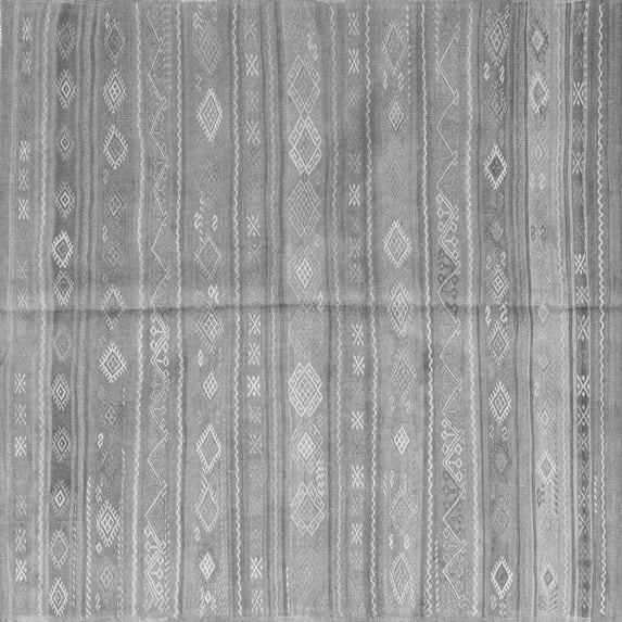 Ahgly Company Indoor Square Southwestern Gray Country Area Rugs, 3' Square