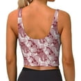 thumbnail image 3 of Fotbe Orchids Flowers Pattern Womens' Sports Bra Longline Wirefree Padded with Medium Support Sports Moisture-Wicking Workou Vest,Tank Top-Large, 3 of 9