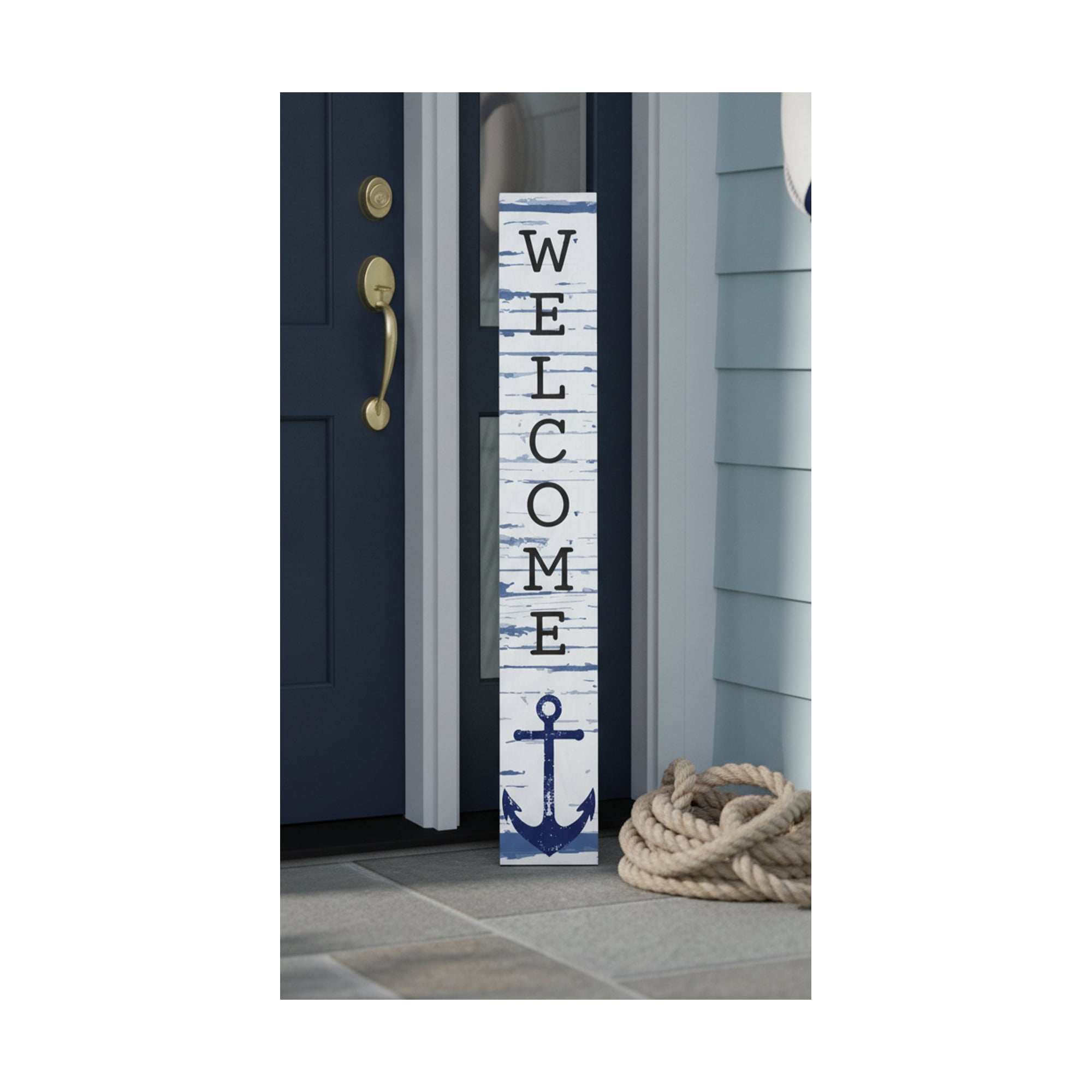 Calloway Mills 119284707 Anchored welcome Porch Leaner, 47" x 07"