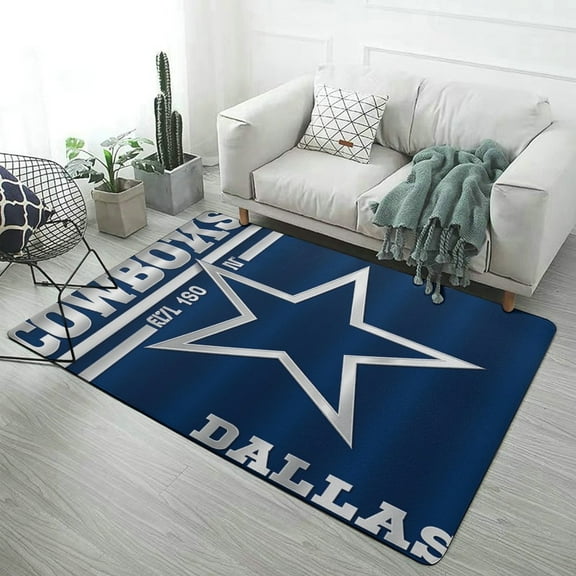 Football Cowboys Home Decor Living Room Carpet Non-slip Soft Comfy Floor Rug Kitchen Bedroom Entrance Doormat Mats