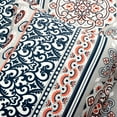 thumbnail image 5 of Lush Decor 100% Cotton Nesco Stripe Reversible Cotton Duvet Cover Navy/Coral 3Pc Set King, 5 of 9