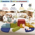 thumbnail image 6 of 10Pcs Climbing Toys and Foam Climbing Blocks, Climb and Crawl Activity Play Set Inside, Kids Soft Play Equipment with Slide, Colorful Soft Play Equipment for Motor-Visual Coordination, 6 of 7
