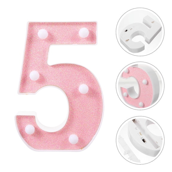 MERRYHAPY Light Up Number Balloons for Party Decorations, 1 Set, Birthday, Anniversary, Celebration Supplies