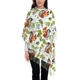 thumbnail image 3 of Honeii Mosaic Forest Squirrel Print Scarf Oversized Scarf Tassel Fall Winter Thick Scarf Warm Shawl Women,Women's Scarves & Wraps, 3 of 8