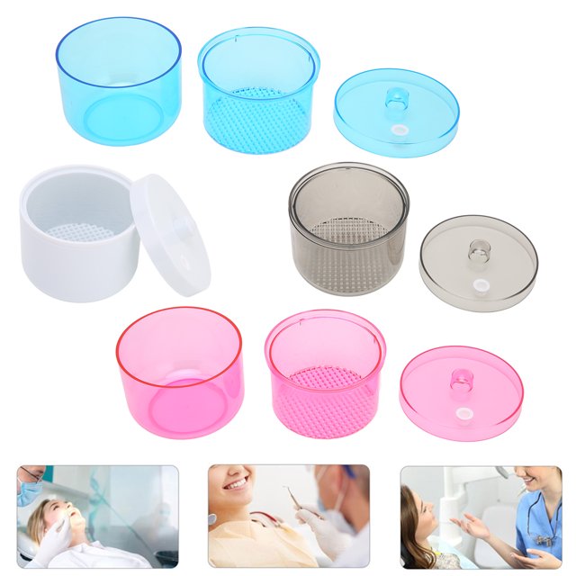 Limpiador de Soporte de Bursas Dentales, Caja de PlásTico Con Polvo de PlásTico CAJA DE LIMPIZA Dental Burs para Hospital Dental