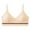 Beige, variant on Wireless Bras for Womens Supportive Ribbed Cotton Comfort Regular Straps U-Back Workout Daily Underwear