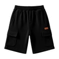 thumbnail image 7 of Guluxicc Mens Workout Shorts Elastic Waist Beach Shorts Regular Fit Solid Color Summer Outdoor Casual Shorts with Pockets, 7 of 7