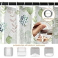 thumbnail image 3 of Plant Shower Curtain, Green Plants Herb Floral Bathroom Curtain, Green Leaves Botanical Shower Curtain Set with 12 Hooks for Bathroom 72Wx72L inch, 3 of 6