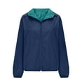 thumbnail image 5 of Women's Lightweight Rain Jackets Hooded Outdoor Windproof with Pockets Fall Essential​​, 5 of 7