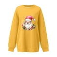 thumbnail image 4 of Lorytime Christmas Oversized Sweatshirt for Women Santa Claus Plush Shirt Crew Neck Long Sleeve Pullover Loose Tops, 4 of 5