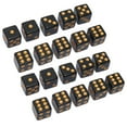 thumbnail image 1 of Black Dice,20PCS Black Dice 6 Sided Plastic Dice For Table Board Game Math Teaching Parties, 1 of 8