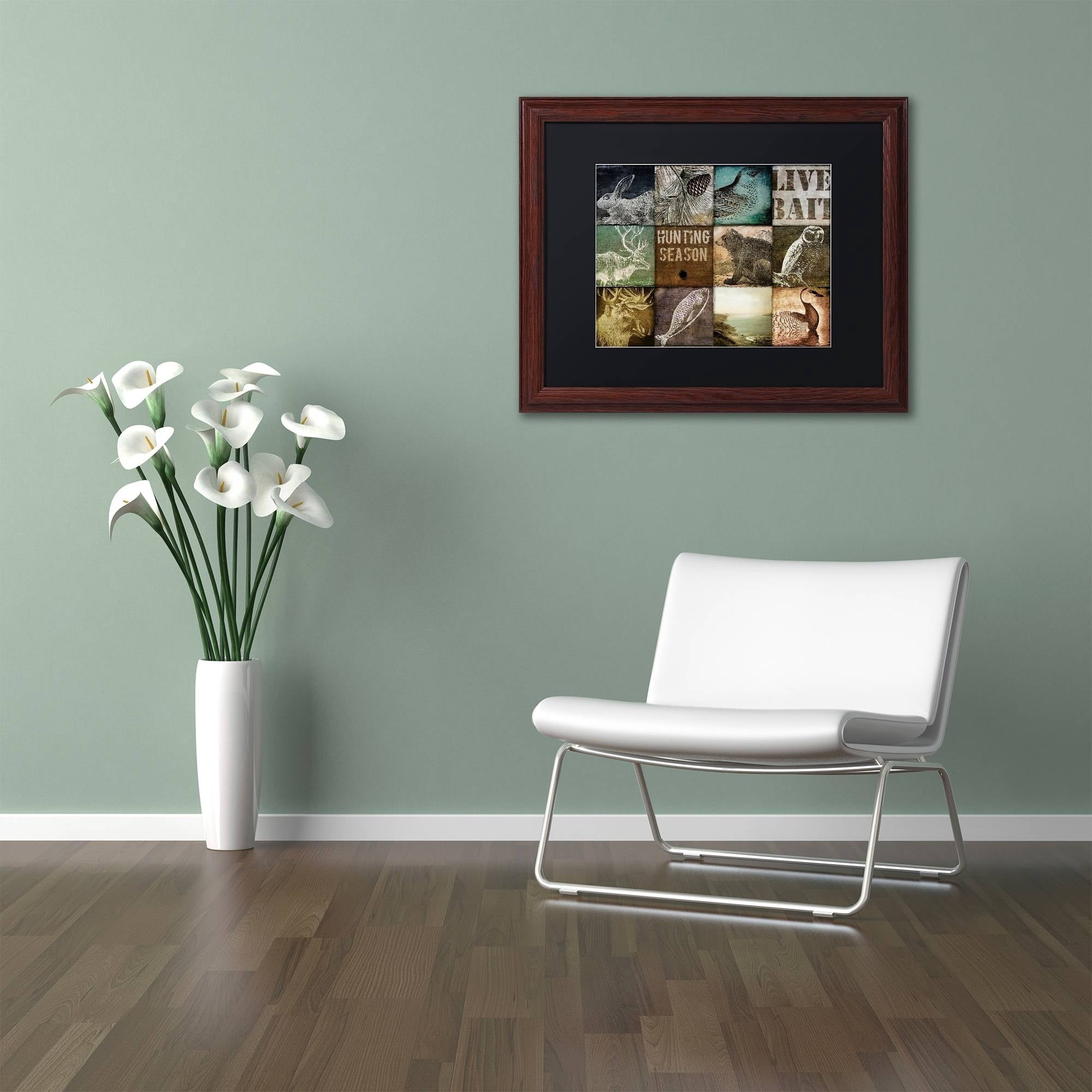 Trademark Fine Art "Hunting Season I" Canvas Art by Color Bakery Black Matte, Wood Frame