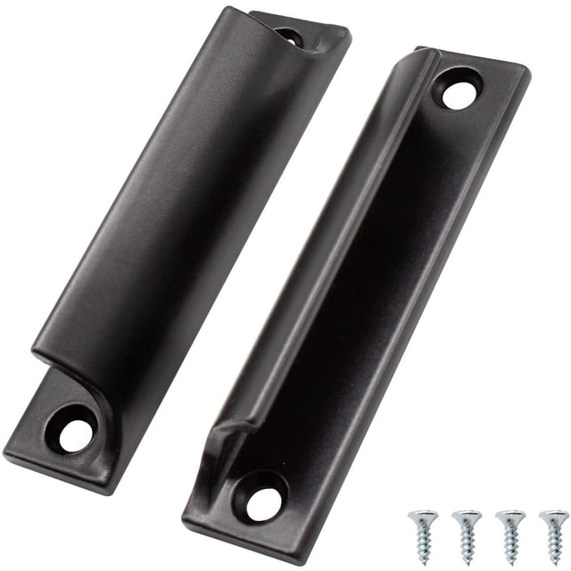 2 piezas de manija de puerta corrediza, manija de muebles de aluminio, manija de muebles de cocina negra, disponible para puertas de balcón, puertas corredizas, cajones